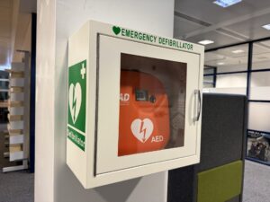 defibrillator kit in LJMU library