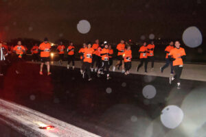 Runners braving the rain on the runway (c) Robin Tudor, Head of PR, Liverpool John Lennon Airport