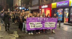 A picture of people marching at Reclaim the Night