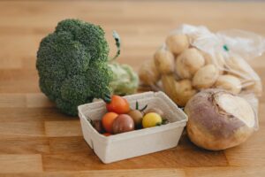 Loose organic fruit and vegetables
