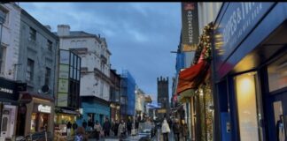 Dark Bold Street in Winter