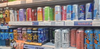 Soft Drinks on a shelf in shop in Liverpool (c) Joseph McLachlan