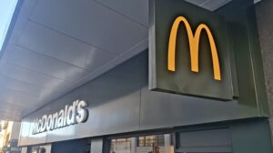 Close up of McDonalds logo above the entrance (c) Joseph McLachlan