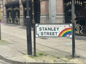 Stanley street sign in Liverpool's LGBT quarter