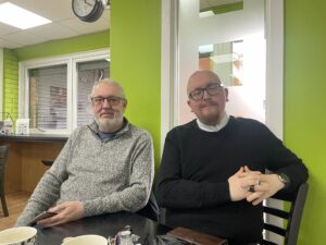 Photo of independent councillor Brian Johns and independent candidate David Hitchmough