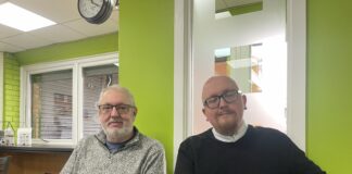 Photo of independent councillor Brian Johns and independent candidate David Hitchmough