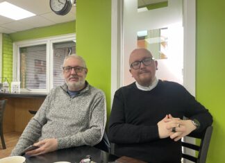 Photo of independent councillor Brian Johns and independent candidate David Hitchmough
