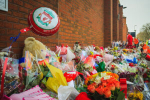 Tributes left following the Hillsborough Disaster