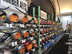 Display of the selection of beers at the Ship and Mitre's Wirral Beer Festival in 2025