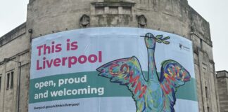 Posters have been spotted around Liverpool