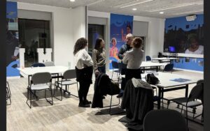 Martin Bright and panellists Dorota Kobylar, Holly Fleming, and Holly Vetere