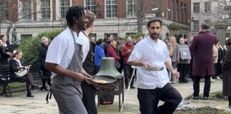Chef's in the 2026 Liverpool Pancake Day Race