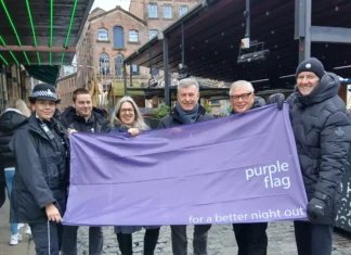 purple flag banner 2025