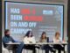 Panel at free speech campus event.