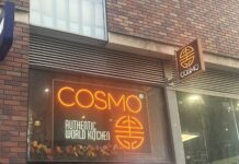 The outside of COSMO restaurant