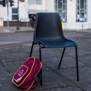 empty chair outside LIPA school