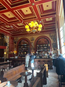 The bar at The Queens Arms