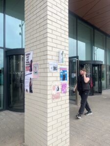 campaign posters on campus