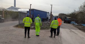 Illegal waste dump in Kirkby