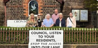 Photo of Cronton Action Group outside Cronton Methodist Church Copyright: Roxane Petrou
