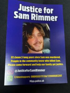 Justice for Sam Rimmer poster
