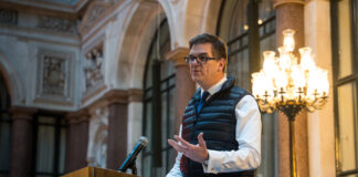 Former Foreign Office Permanent Secretary Olly Robbins attends Iftar.