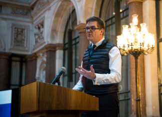 Former Foreign Office Permanent Secretary Olly Robbins attends Iftar.
