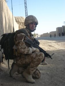 Image: Andy Reid MBE Army Service(Image Credit: Army Benevolent Fund)