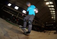 Man with Parkinson’s completes skateboard challenge for charity Philip Brown completing his skateboard challenge