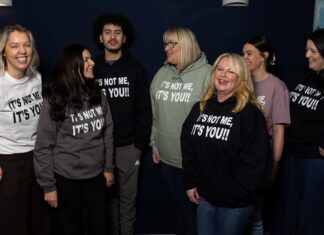 Merseyside’s rape crisis service marks its 40 year anniversary RASA Staff in hoodies that say its' Not me its you'