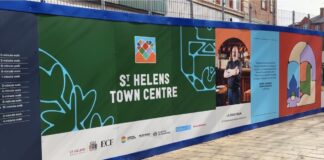 St Helens Town Centre Sign