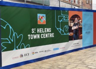 St Helens Town Centre Sign