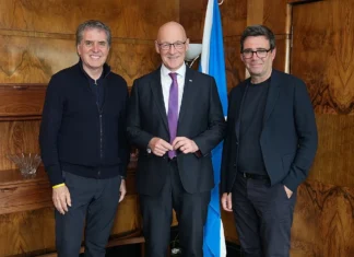 Left to right: Steve Rotheram, John Swinney and Andy Burnham
