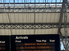 National Rail announcement at Lime Street Station, Liverpool