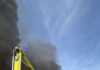 Black smoke after fire over Widnes